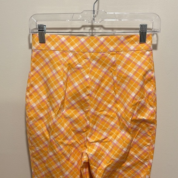 NEW Urban Outfitters Plaid Ingrid High Rise Pinup Pants 4 Spring Striped - Picture 6 of 9